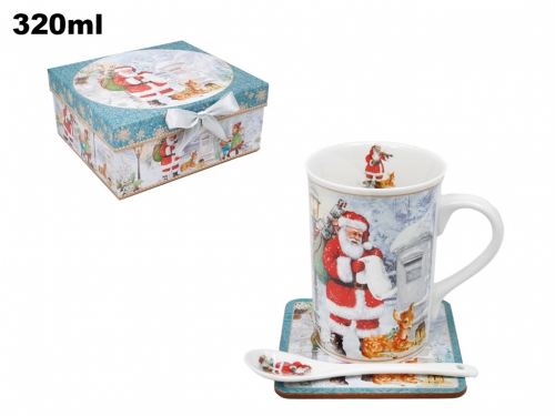 SET TAZZA CON SOTTOBICCHIERE E CUCCHIAIN