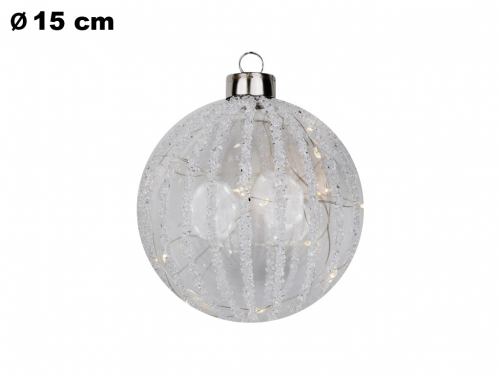 SFERA NATALIZIA DIA 15 CM / 20 LED