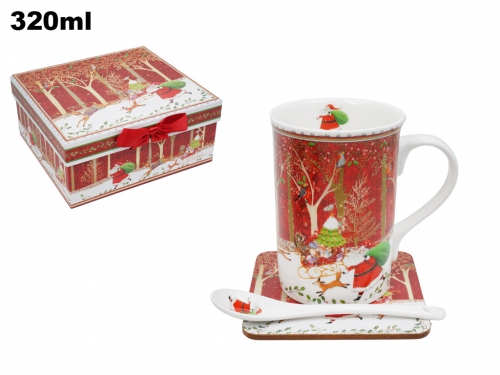 SET TAZZA CON SOTTOBICCHIERE E CUCCHIAIN