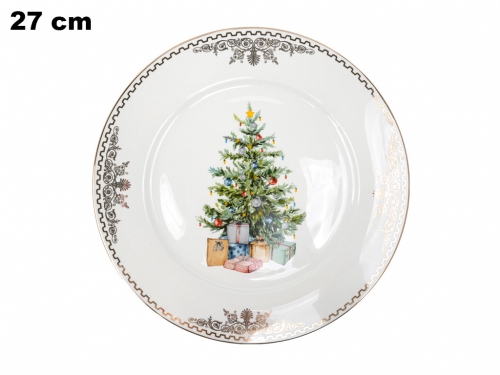 PIATTO CON ALBERO DI NATALE 27CM