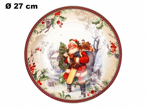 PIATTO 27CM DECORATIVO NATALIZIO