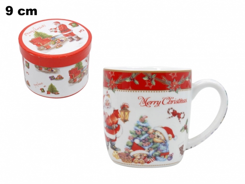 TAZZA CON BABBO NATALE DECORATIVA NATALI
