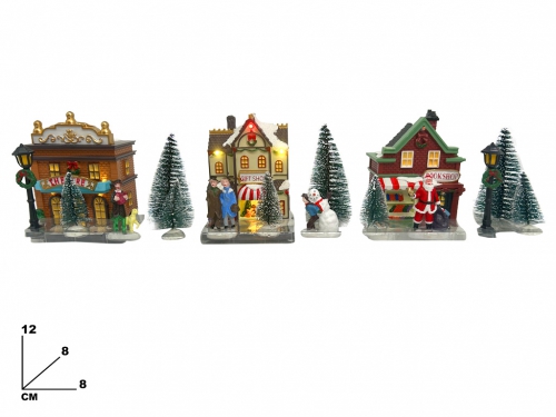 SET 17PZ PAESAGGIO NATALIZIO LUCI E SUON
