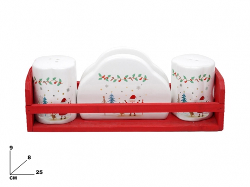 SET CUCINA 3 PEZZI DECORATIVO NATALIZIO