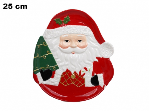 PIATTO BABBO NATALE 25 CM