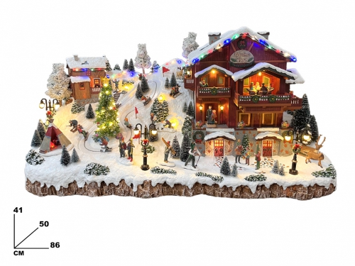 VILLAGGIO NATALIZIO CON CHALET86*50*41CM