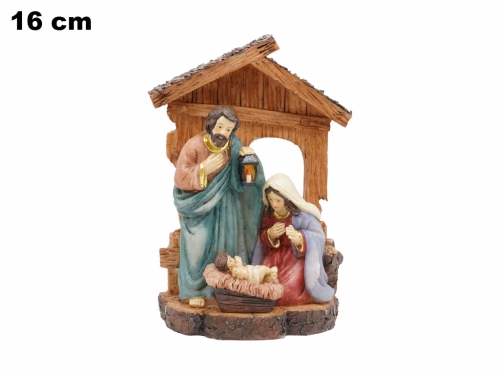 NATIVITA' CON CAPANNA 16 CM