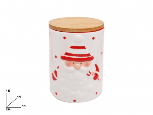 CONTENITORE CON BABBO NATALE 15 CM