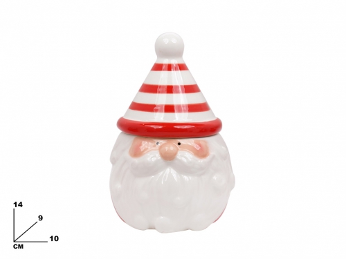 CONTENITORE CON BABBO NATALE 14 CM