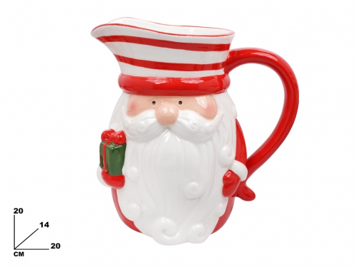 BROCCA CON BABBO NATALE 20 CM