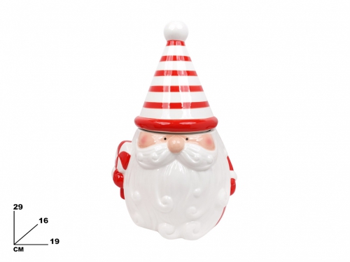 CONTENITORE CON BABBO NATALE 29 CM