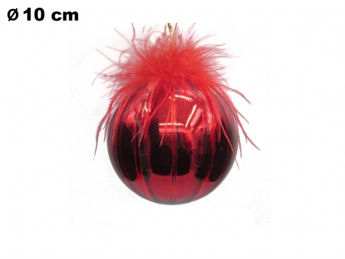SFERA NATALIZIA ROSSA CM 10