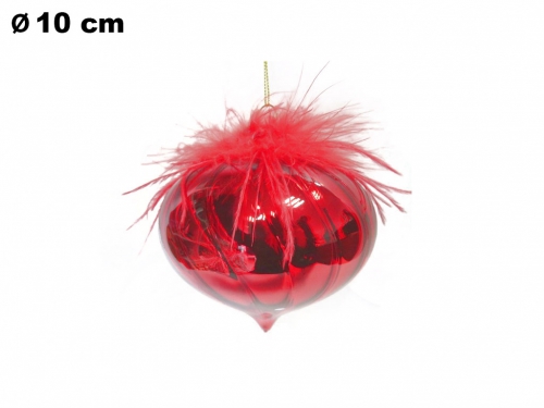 SFERA NATALIZIA ROSSA CM 10