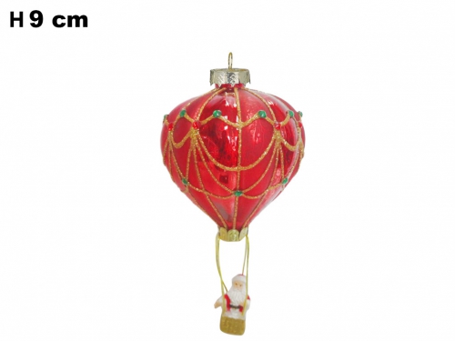 MONGOLFIERA NATALIZIA ROSSA CM 9
