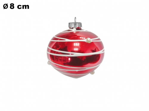 SFERA NATALIZIA ROSSA CM 8