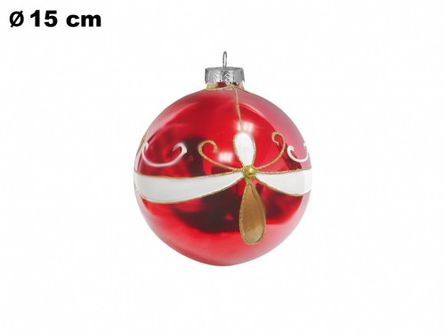 SFERA NATALIZIA ROSSA CM 15