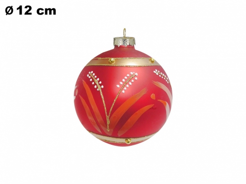 SFERA NATALIZIA ROSSA CON SPIGA CM 12