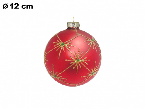 SFERA NATALIZIA ROSSA CM 12