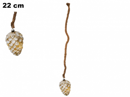 PIGNA CON LED E CORDA DIA 22 CM