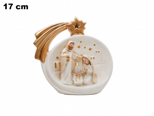DECORAZIONE CON NATIVITA' E LED 17 CM