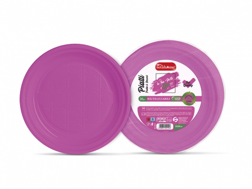 PIATTI DA DOLCE/FRUTTA FUCSIA CF 25PZ