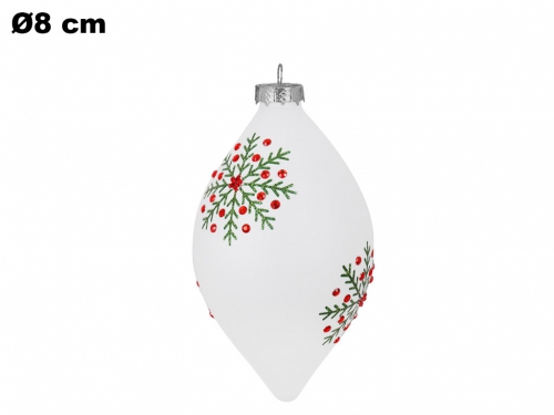 SFERA NATALIZIA BIANCA CM 8