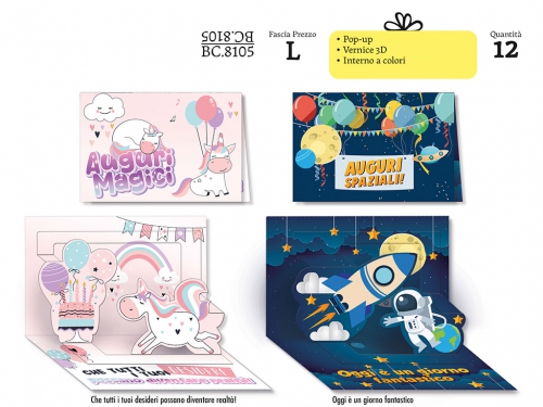 BIGLIETTI COMPLEANNO BAMBINI BC.8105