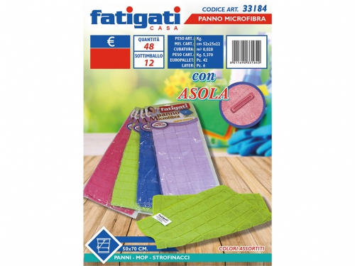 PANNO MICROFIBRA 50X70CM C/ASOLA 33184