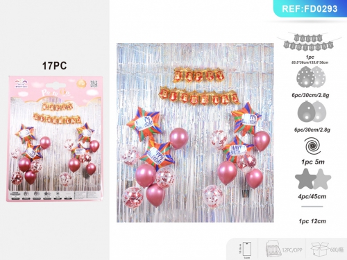 SET PALLONCINO MYLAR STELLA ROSSO 18PZ