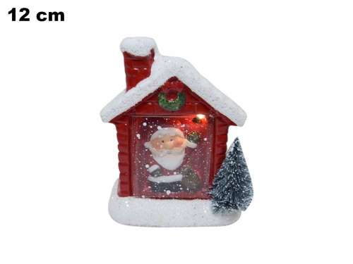 CASETTA BABBO NATALE CM 12 C/LED