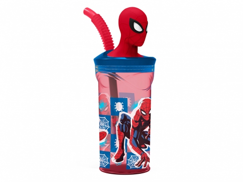SPIDERMAN BICCHIERE C/CANNUCCIA 3D 360ML