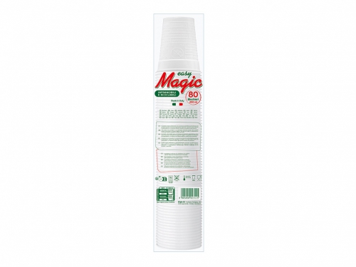 MAGIC BICCHIERI 200ML 80PZ BIANCO