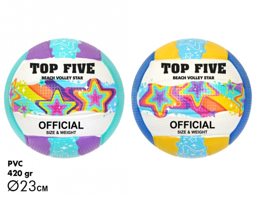 PALLONE TOP FIVE BEACH VOLLEY STAR 340GR