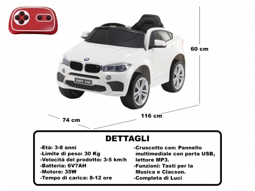 CAVALCABILE BMW X6M BIANCO          NET