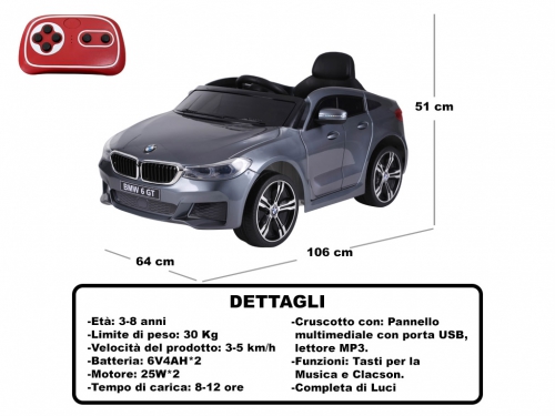 CAVALCABILE BMW GT GRIGIO           NET