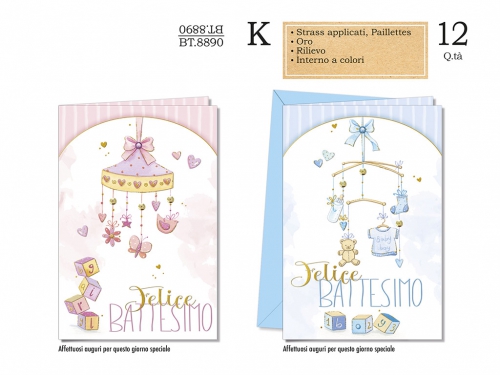 BIGLIETTO BATTESIMO BT.8890