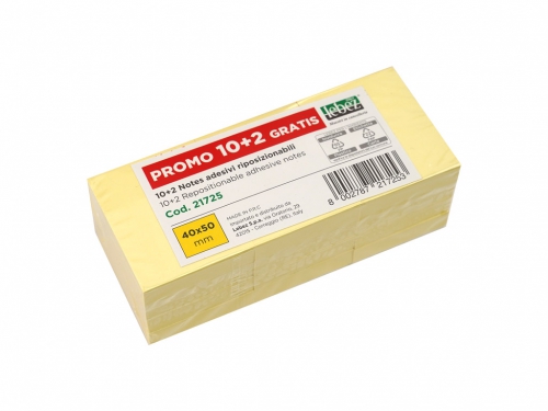 MEMOSTICK 100FF 50x40MM SET 10+2 GIALLI