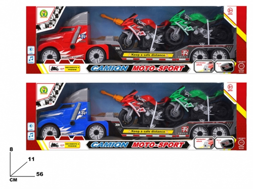 CAMION MOTO SPORT CON LUCI E SUONI