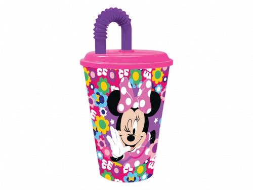 MINNIE BICCHIERE C/CANNUCCIA 430ML