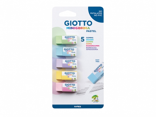 GIOTTO BLISTER MINIGOMMA PASTEL F025100