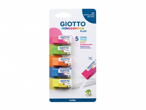 GIOTTO BLISTER MINIGOMMA FLUO F025200