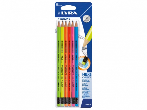 LYRA BLISTER 6 MATITE HB NEON L1298001