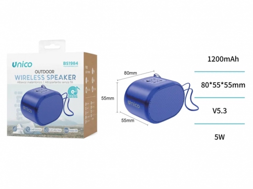 ALTOPARLANTE BLUETOOTH 5W BS1984 BLU