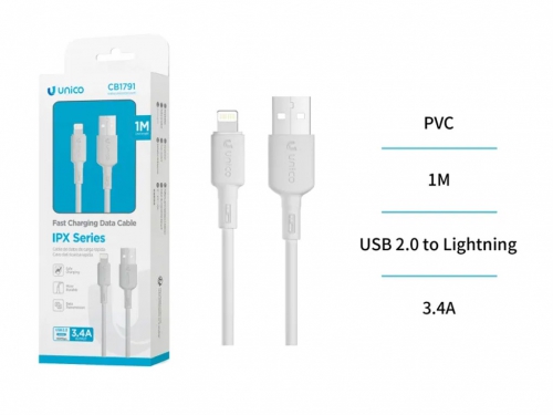 CAVO DATI A-L 3,4A 1M CB1791 BIANCO