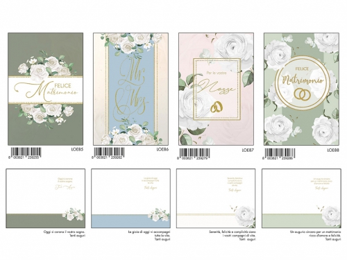 BIGLIETTI MATRIMONIO C/FOIL ORO