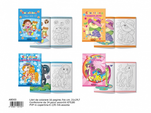 LIBRI DA COLORARE 16 PG. ASSORTITI