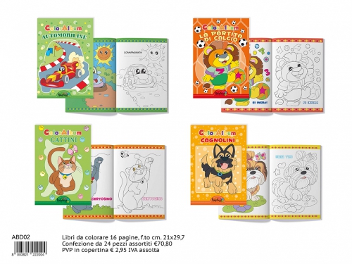 LIBRI DA COLORARE 16 PG. ASSORTITI