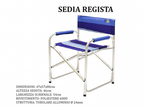 SUMMER SEDIA REGISTA 47x57x80 ALLUMINIO