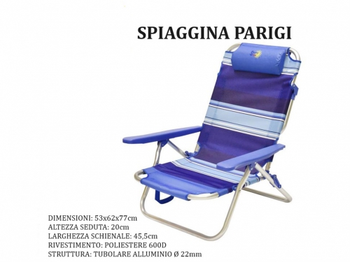 SUMMER SPIAGGINA PARIGI 53x62x77 ALLUMIN