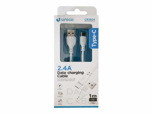 CAVO A-C 2,4A 1M PVC BIANCO CB1809